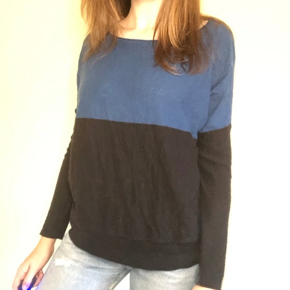 Vince 100% Cotton Colorblock Long Sleeve - Picture 2 of 3